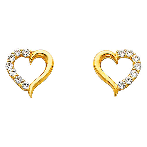 Heart CZ Earrings