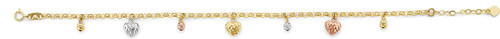 Heart & Ball Charm Bracelet