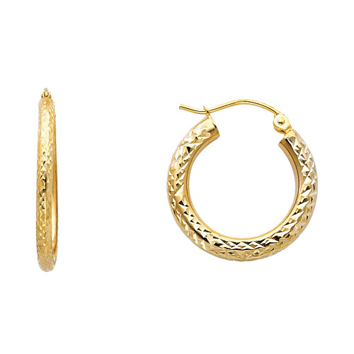 S Round Hoop Earrings