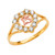 Heart Cz Gold Ring