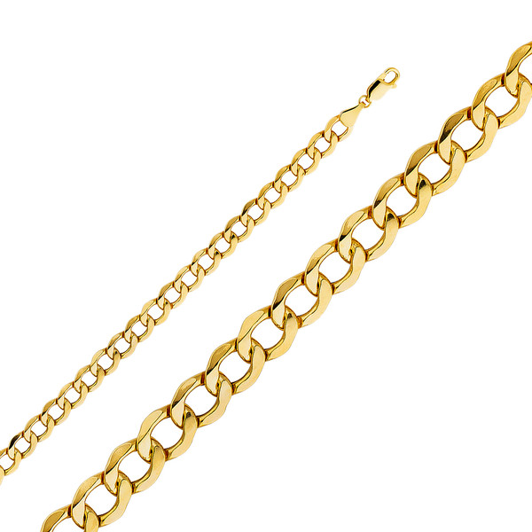 CH427 6.7mm Hollow Cuban Bracelet