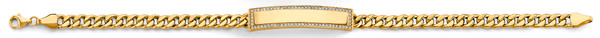 AB812 Hollow Cuban CZ ID Bracelet