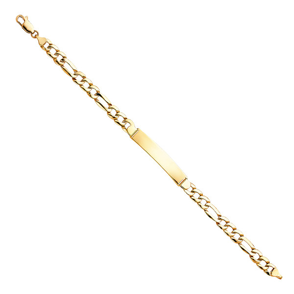 AB362 Stamp Figaro Link ID Bracelet