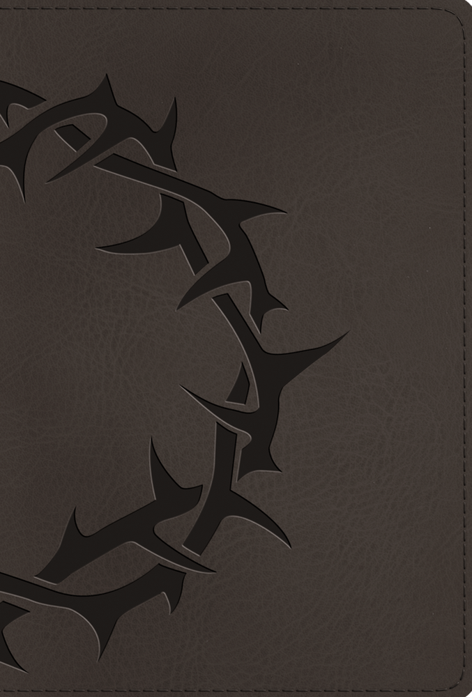 ESV Large Print Compact Bible (TruTone,Charcoal, Crown)