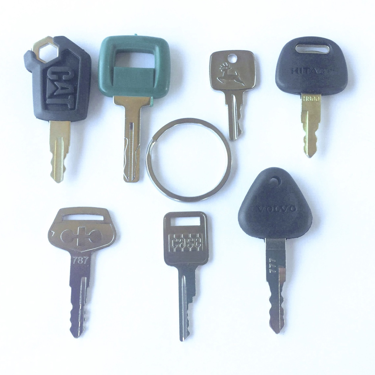 Heavy equipment key set