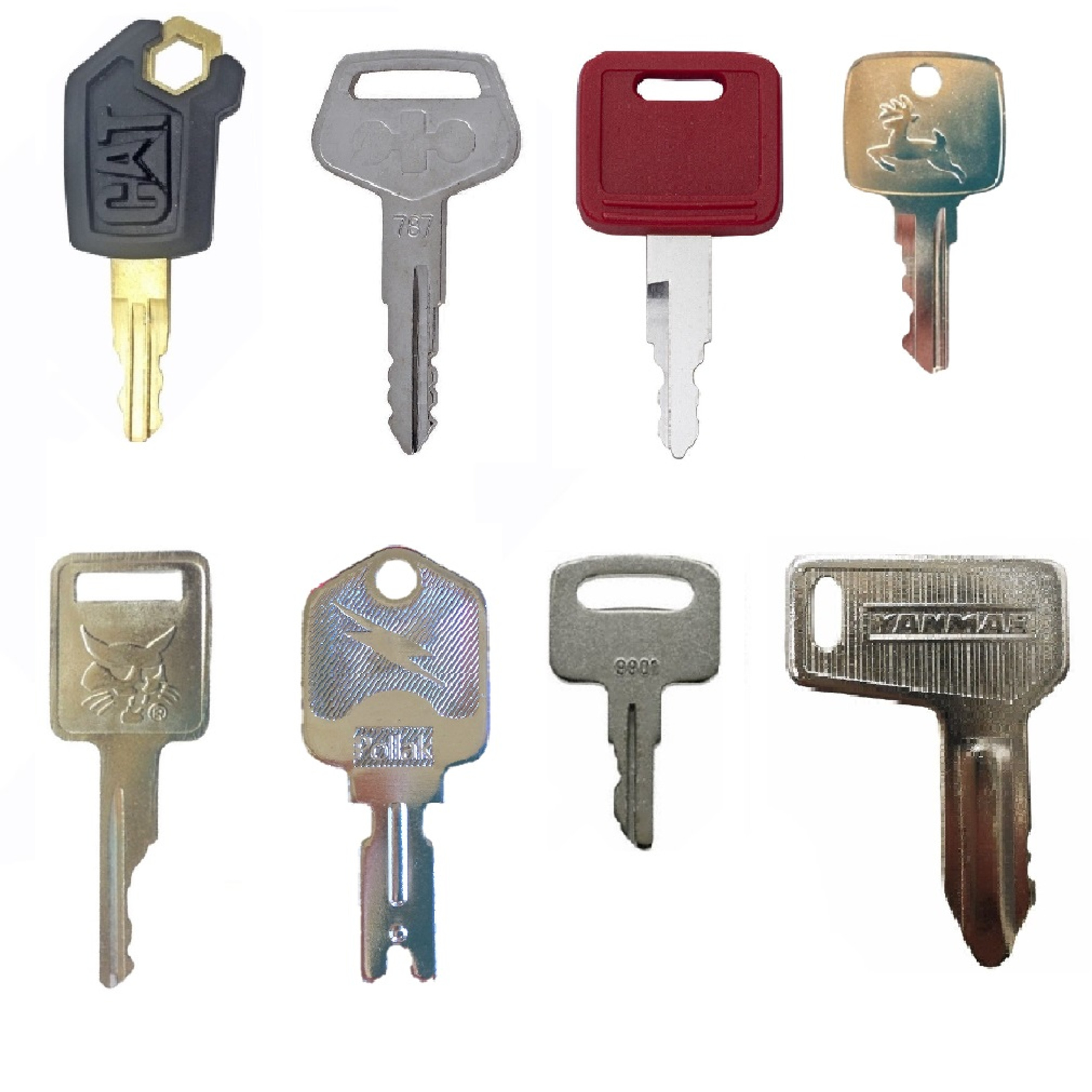8 PC Heavy Equipment Key Set