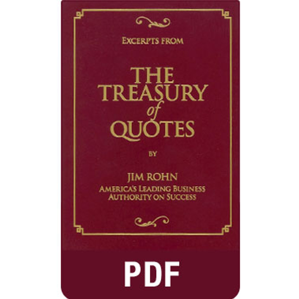 Excerpts from The Treasury of Quotes PDF eBook by Jim Rohn