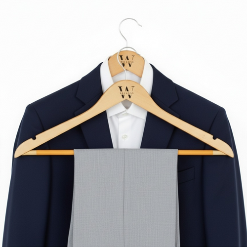 17 1/2" x 9" Solid Maple Clothes Hanger - Custom