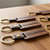 PERSONALIZED LEATHER WOOD KEYCHAIN