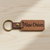 LEATHER WOOD KEYCHAIN