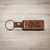 LEATHER WOOD KEYCHAIN