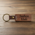 Leather Wood Keychain