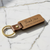 PERSONALIZED LEATHER WOOD KEYCHAIN