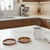 Round Acacia wood Coaster Set