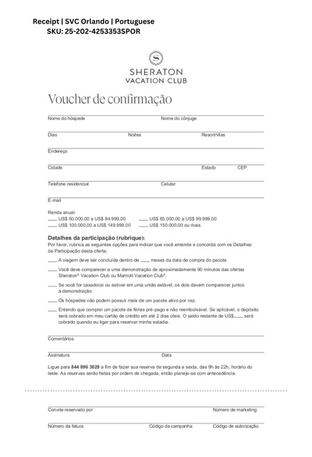 Receipt - RSVP - SVC Orlando - Portuguese