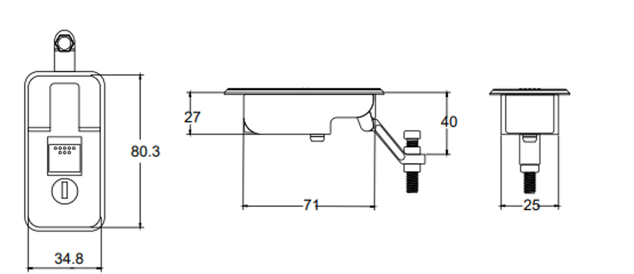 Compression Lock Small Chrome Key 510