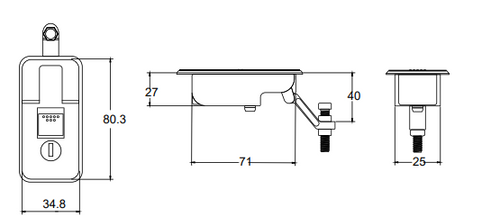 Compression Lock Small Chrome Key 510