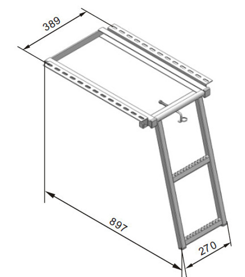 Ladder Two Step With Bracket Z/P