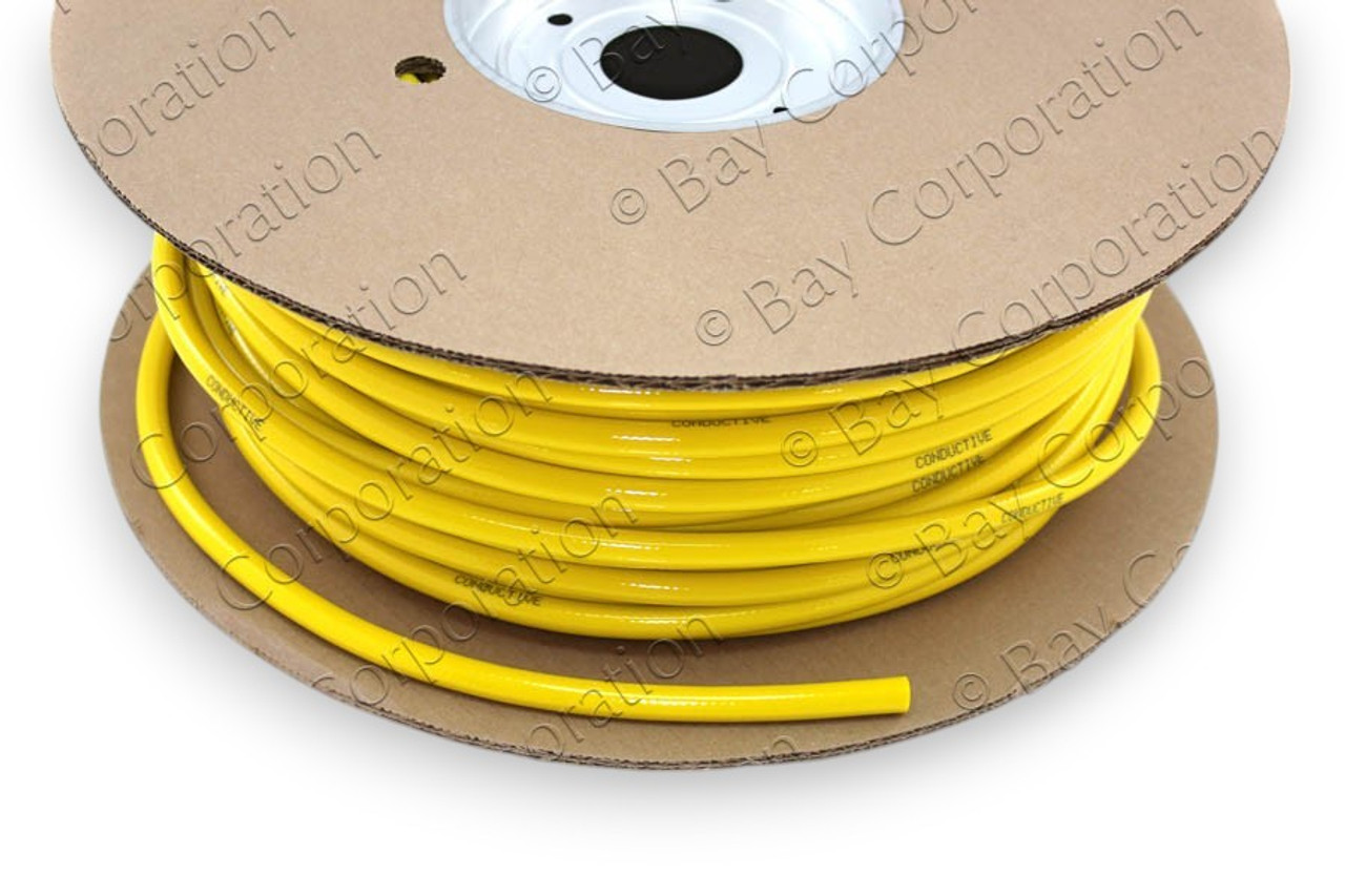 Conductive Hose, 1/4" ID, .460" OD, Yellow