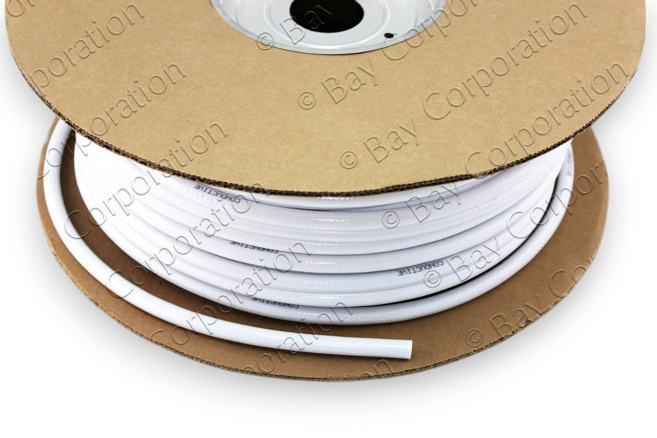 Non-Conductive Hose, 1/4" ID, .460" OD, White, 50ft