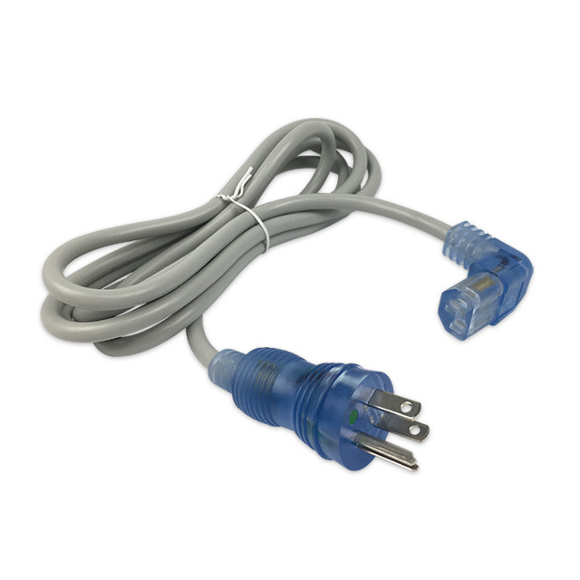 Hospital Grade Power Cord, 8 ft, 10A/18AWG, Up Angle