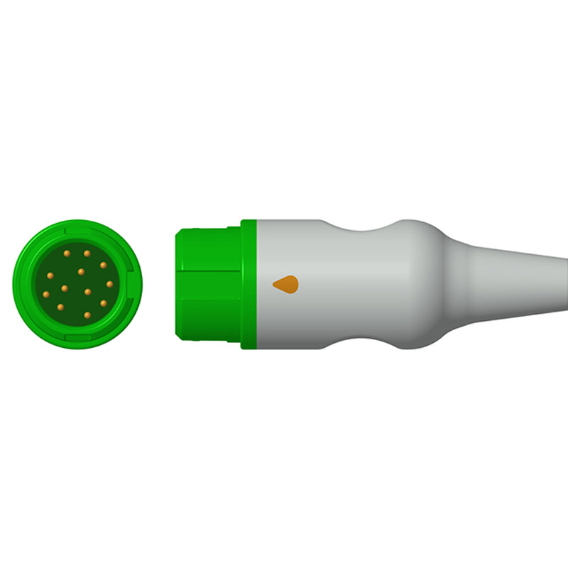 Compatible 3-lead with Respiratory Rate ECG Trunk Cable AHA (alternative to Mindray 0010-30-42720, used with Mindray Leadwire)