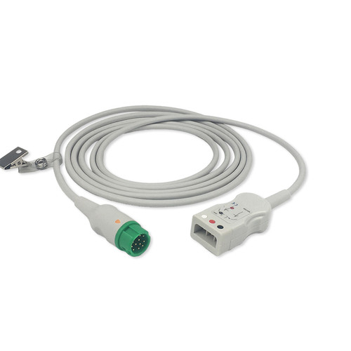 Compatible 3-lead with Respiratory Rate ECG Trunk Cable AHA (alternative to Mindray 0010-30-42720, used with Mindray Leadwire)