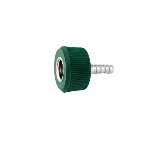 DISS 1240 Hand Tight Nut & Nipple Assembly x 1/4" Hose Barb, O2