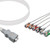 ECG Telemetry Leadwire Cable 6-Lead Pinch/Grabber - 394111-009