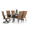 Empire Outdoor Wicker 7 Piece Mixed High Back Dining Set