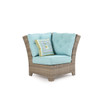 Kokomo Outdoor Wicker Corner Chair in Oyster Grey