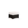 Maldives Outdoor Wicker Rectangle Ottoman in Clove Weave, Alternate View