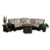 Maldives Outdoor Wicker Sectional with Fire Pit