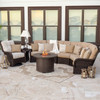 Maldives Outdoor Wicker Modular Sectional (Lifestyle View)