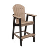 Oceanside Outdoor Poly Lumber Counter Height Stool with Arms