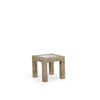 Kokomo Outdoor Wicker End Table in Oyster Grey