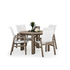 Maui Outdoor PoliSoul™ 5 Piece Sling Dining Set in Weathered Teak