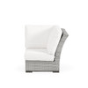 Retreat Outdoor Wicker Corner Chair in Pebblestone