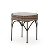 Garden Terrace Outdoor 21" Round Wicker End Table with Stone Top (Alternate View)