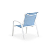 Madeira Outdoor Sling Club Chair in Textured White with Dupione Poolside Sling
