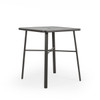 Madeira Outdoor 36" Square Glass Top Bar Height Table in Charcoal