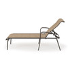 Madeira Outdoor Sling Chaise Lounge in Charcoal with Napa Brindle Sling