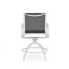 Madeira Outdoor Sling Counter Stool in Textured White with Stormy Grey Sling (Alternate View)