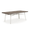 Madeira Outdoor Rectangle Dining Table with PoliSol Top in Textured White