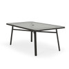 Madeira Outdoor Rectangle Glass Top Dining in Charcoal (Alternative View)