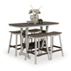 Pub Height Table with Saddle Stools