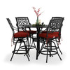 Charleston Outdoor Cast Aluminum 5 Piece Bar Set