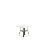 Muirlands Outdoor Aluminum 20" Square Tea Table with Faux Stone Top