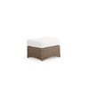 Maldives Outdoor Wicker Rectangle Ottoman in Ash Weave, Alternate View