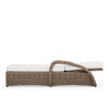 Maldives Outdoor Wicker Chaise Lounge in Ash Weave, Alternate View